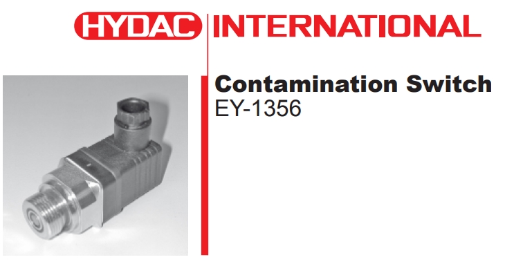 HYDAC EY-1356 Contamination Switch brochure, 金屬污染度檢測開關型錄規格