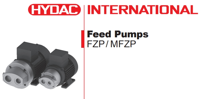 HYDAC FZP and MFZP Feed Pumps brochure進給泵型錄規格